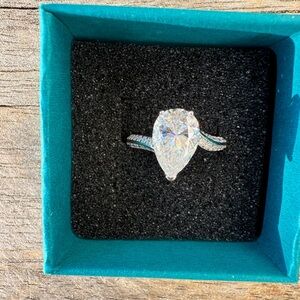 4.9CT Pear Moissanite Silver S925 Ring